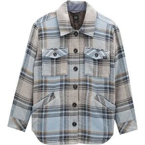 Women's Prana Lower Falls Flannel Jacket in the Big Sky Blue Size M
